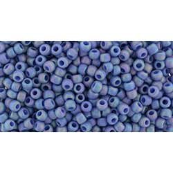 Japanese Toho Seed Beads Tube Round 11/0 Semi Glazed Rainbow - Soft Blue TR-11-2636F