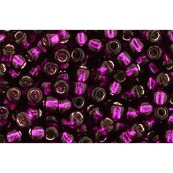 Japanese Toho Seed Beads Tube Round 8/0 Silver-Lined Dragonfruit TR-08-2223