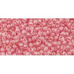 Japanese Toho Seed Beads Tube Round 11/0 Transparent French Rose TR-11-621