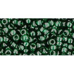 Japanese Toho Seed Beads Tube Round 8/0 Transparent Green Emerald TR-08-939