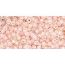 Japanese Toho Seed Beads Tube Round 11/0 Transparent-Rainbow Frosted Rosaline TR-11-169F