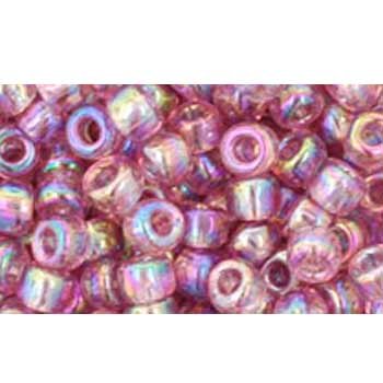 Japanese Toho Seed Beads Tube Round 6/0 Transparent Rainbow Lt Amethyst TR-06-166