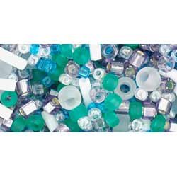 Japanese Toho Seed Beads Mixes Tube Fuji - White/Green/Blue/Purple Mix TX-01-3229