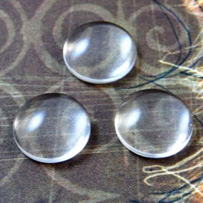 Clear Glass Cabochon Round (50) 12mm