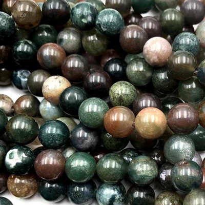 Indian Agate Beads Round 8mm - 1 Strand