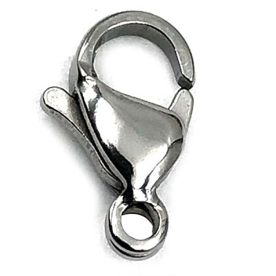 C&T Lobster Clasp 304 Stainless Steel 12mm (10) Dark Silver