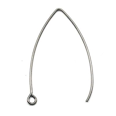 Ear Wire Hook Long Elegant 01 304 Stainless Steel 41x22mm (50) Original