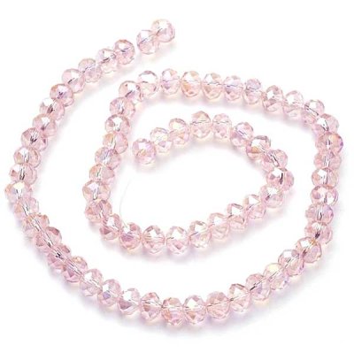 Imperial Crystal Bead Rondelle 3x4mm (120) Pink AB