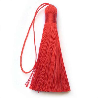 Tassels Polyester 80x12mm (1) Red Siam 19