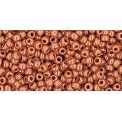 Japanese Toho Seed Beads Tube Round 11/0 Opaque Terra Cotta TR-11-46L