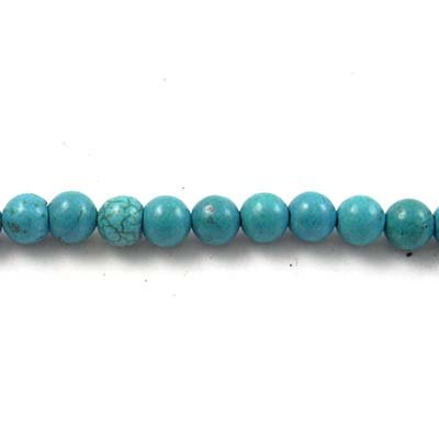Turquoise (Synthetic) Beads Round 6mm (70) Green Blue