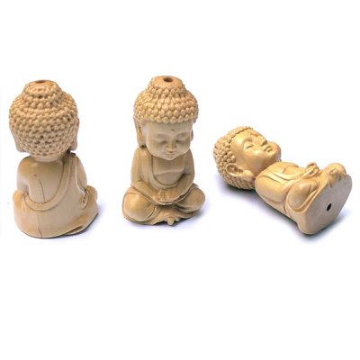 Wooden Beads 40x23x19 Buddha (1) Box Wood