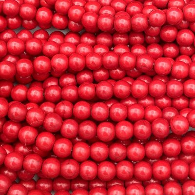 Howlite (Synthetic) Beads Round 8mm (50) Red