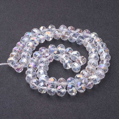 Imperial Crystal Bead Rondelle 8x10mm (70) Crystal AB