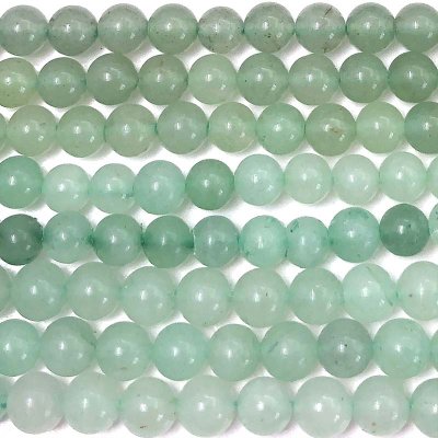 Aventurine Green Beads Round Coloured 6mm - 1 Strand