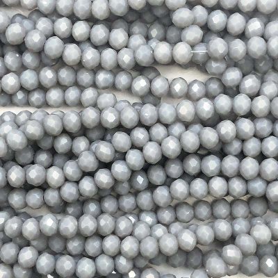 Imperial Crystal Bead Rondelle 3x4mm (120) Opaque Grey