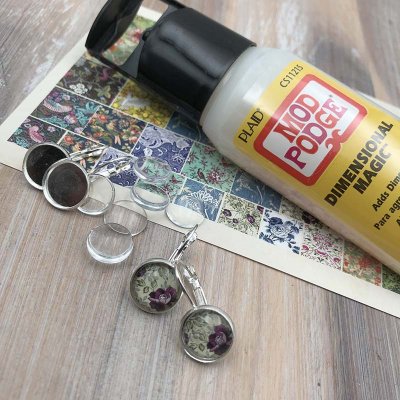 Glass Tile Earring Starter Kit - Make Twenty Sets Earrings - Save 20% RRP