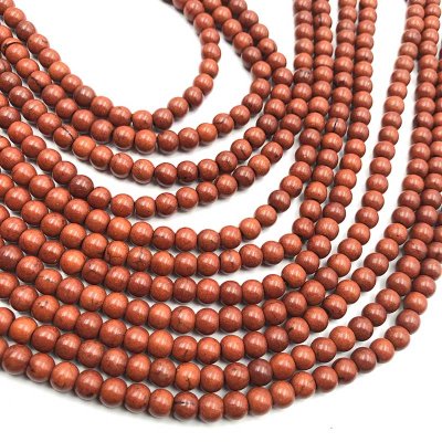 Howlite Reconstituted Beads Round 6mm (70) Brown