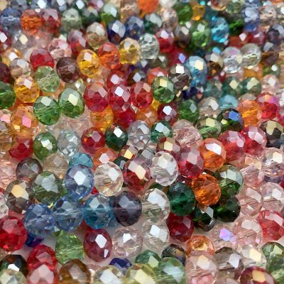 Imperial Crystal Bead Rondelle 6x8mm (68) Electroplate Mix