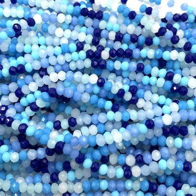 Imperial Crystal Bead Rondelle 2x3mm (180) Blue Mix