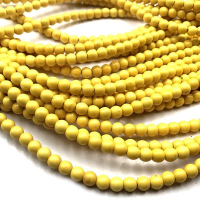 Howlite (Synthetic) Beads Round 6mm (65) Yellow