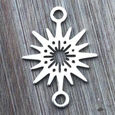 Stainless Steel Charm /Connector Star Style 02 15x20mm (1) Original