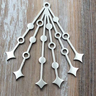 Stainless Steel Charm Rays Celestial Style 04 43x37mm (1) Original