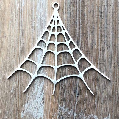 Stainless Steel Charm Web Triangle 33x36mm (1) Original
