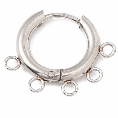 Ear Hoop Earrings 304 Stainless Steel 16x20mm Loops for Hanging - 1 Pair