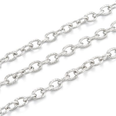 Chain Cable  Textured 304 Stainless Steel 7x5.5mm - 3 Metres - Original