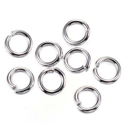 Jump Rings 304 Stainless Steel 4x0.8mm Thin (2000) Original Silver