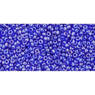 Japanese Toho Seed Beads Tube Round 15/0 Transparent-Lustered Cobalt TR-15-116