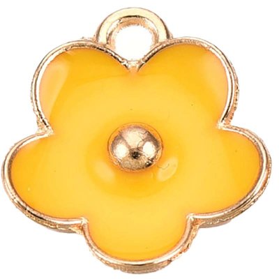 Cast Metal Charm Flower Small 13x11mm (10) Yellow Gold