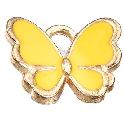 Cast Metal Charm Butterfly Small 11x13mm (10) Yellow Gold