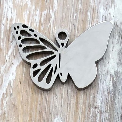 Stainless Steel Charm Butterfly 02 12x18mm (1) Original