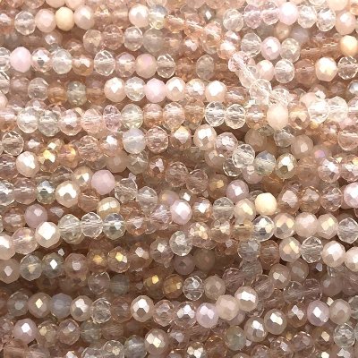 Imperial Crystal Bead Rondelle 3x4mm (130) Pink Mix