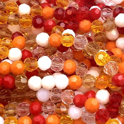 Imperial Crystal Bead Round 5.5mm (90) Electroplated Orange Mix
