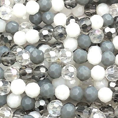 Imperial Crystal Bead Round 5.5mm (90) Electroplated Grey Mix