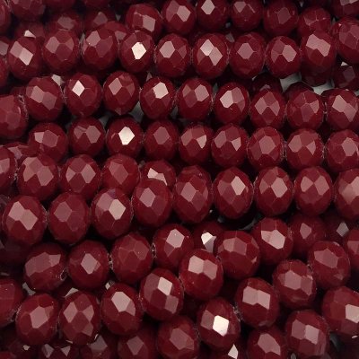 Imperial Crystal Bead Rondelle 6x8mm (68) Opaque Red Dark