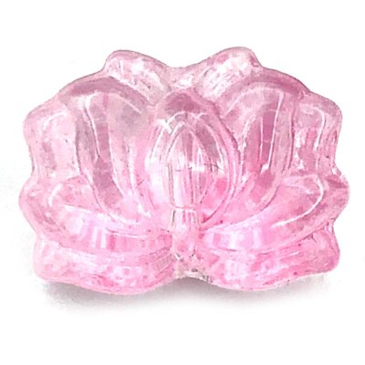 Glass Beads Lotus Flower 10x14mm (35) Pink