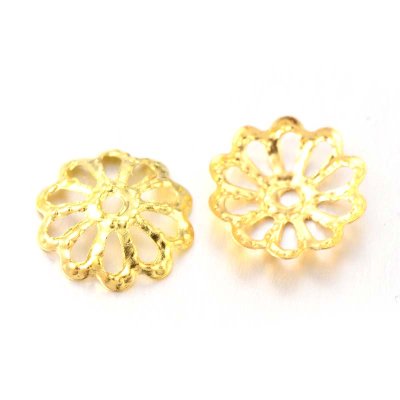 Bead Cap Iron Flower Lace 9mm (90) Gold
