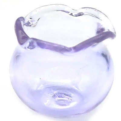 Blown Glass Beads Flower Cup 15x16mm (2) Violet