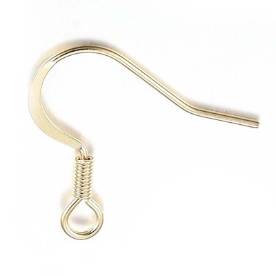 Ear Wire Hook French 304 Stainless Steel (100) 18K Gold Plated