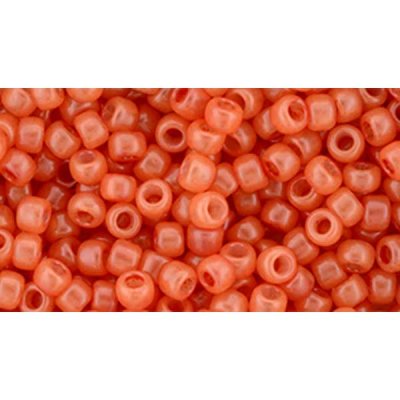 Japanese Toho Seed Beads Tube Round 8/0 HYBRID ColorTrends: Milky - Flame TR-08-YPS0032