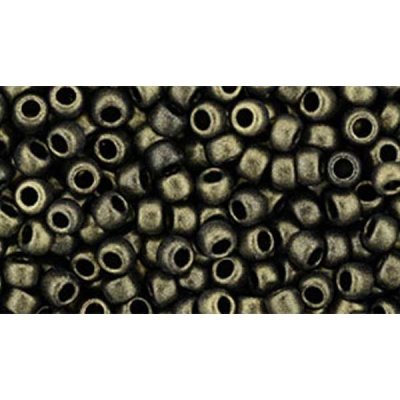Japanese Toho Seed Beads Tube Round 8/0 HYBRID Metallic Suede - Gold TR-08-Y615