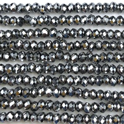 Imperial Crystal Bead Rondelle 2x1.5mm (200) Metallic Silver