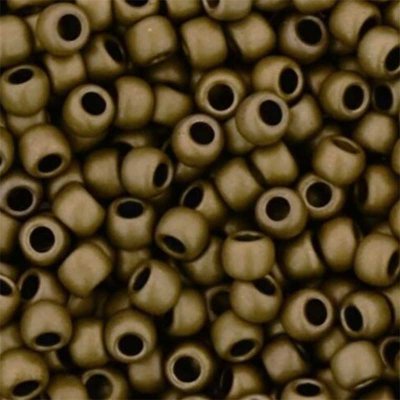 Japanese Toho Seed Beads Tube Round 6/0 Frosted Antique Bronze TR-06-223F