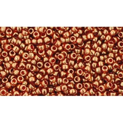 Japanese Toho Seed Beads Tube Round 15/0 Gold-Lustered African Sunset TR-15-329