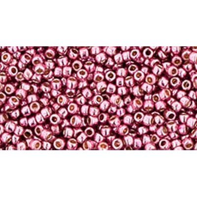 Japanese Toho Seed Beads Tube Round 15/0 PermaFinish - Galvanized Pink Lilac TR-15-PF553