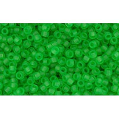 Japanese Toho Seed Beads Tube Round 15/0 Transparent-Frosted Peridot TR-15-7F